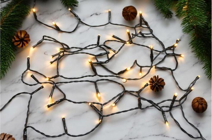 Immagine prodotto GuGus Catena luminosa a LED per esterni 100 LED luce bianca calda Lunghezza 7,5 m (7.50 m)