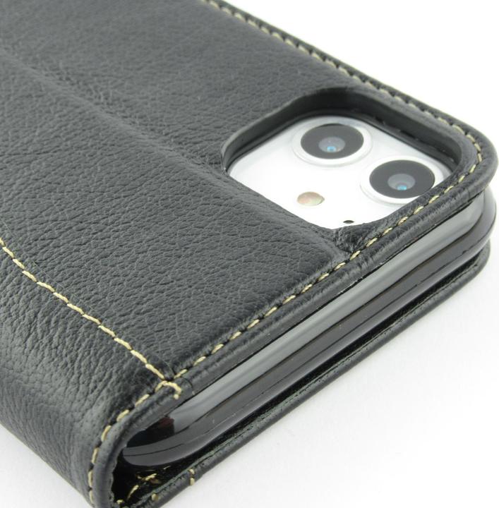 Actual product image Fierre Shann Fourre Flip cuir véritable (Apple iPhone 13 mini)