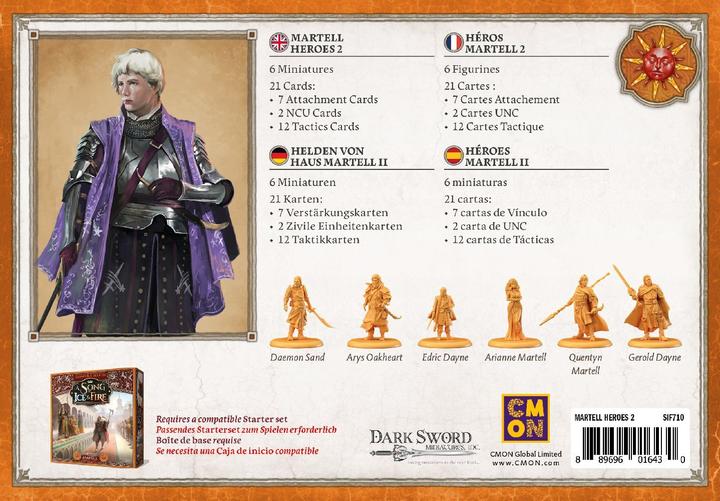 Actual product image Cmon A Song of Ice & Fire - Martell Heroes 2 (EN Expansion)