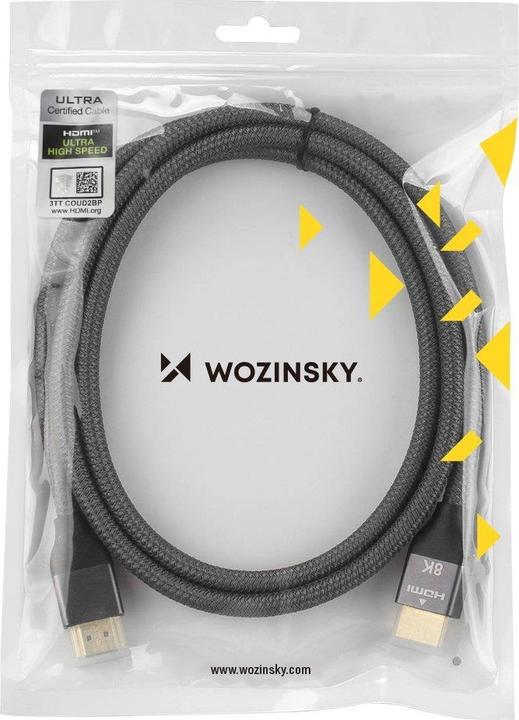 Produktbild Wozinsky cable HDMI 2.1 8K 60 Hz 48 Gbps / 4K 120 Hz / 2K 144 Hz 1 m Silver (WHDMI-10) (1 m, HDMI)