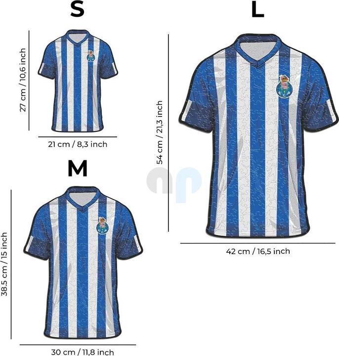 Produktbild Iconic FC Porto - Trikot - Holz Puzzle Grösse L (500 Teile) (500 Teile)