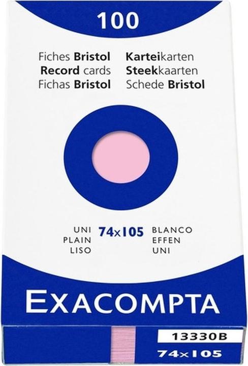 Actual product image Exacompta Index cards (74 x 105 mm, 205 g/m², 100 x)
