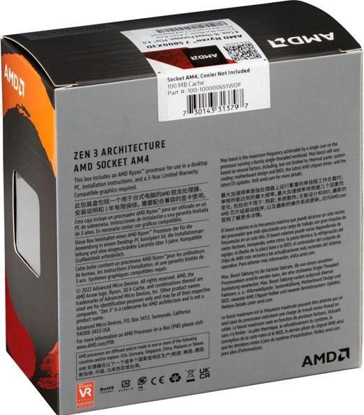 Immagine prodotto AMD Ryzen 7 5800X3D (AM4, 3.40 GHz, 8 -Core)