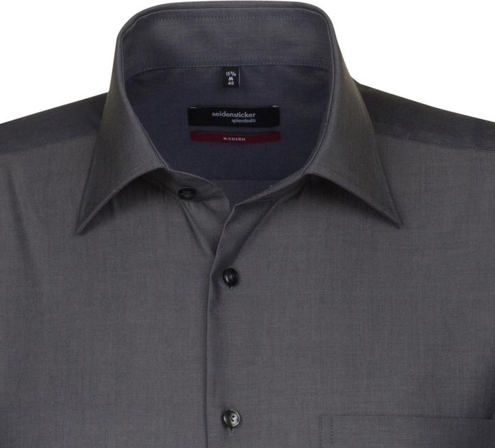 Produktbild Seidensticker Hemd Modern Fit Kent kurzarm bürgelfrei grey (XXL)