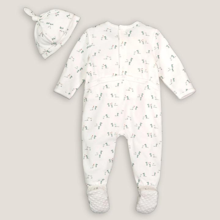 Actual product image La Redoute Collections Romper suit and cap set (74)