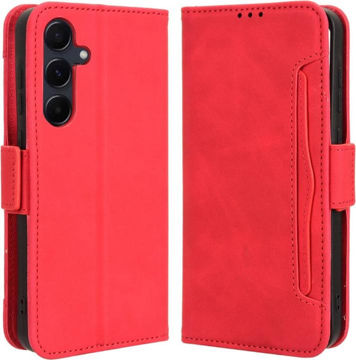 Actual product image Cover-Discount Galaxy A55 - Case with many card slots red (Samsung Galaxy A55)