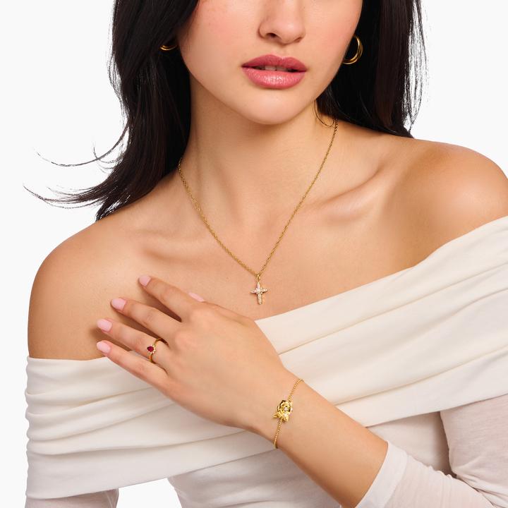 Image du produit Thomas Sabo Chaîne Cross Romance (Perles d'eau douce, Argent sterling 925, 40 - 45 cm)
