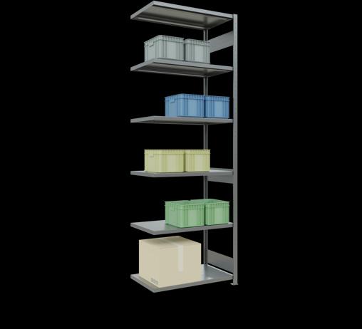 Actual product image Schulte Lagertechnik MULTIplus250 boltless add-on bay system with length bolts