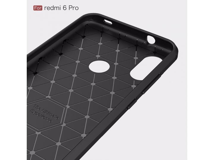 Produktbild Screenguard Xiaomi Redmi Note 6 Pro Hülle Carbon Brushed Soft TPU (Xiaomi Redmi Note 6 Pro)