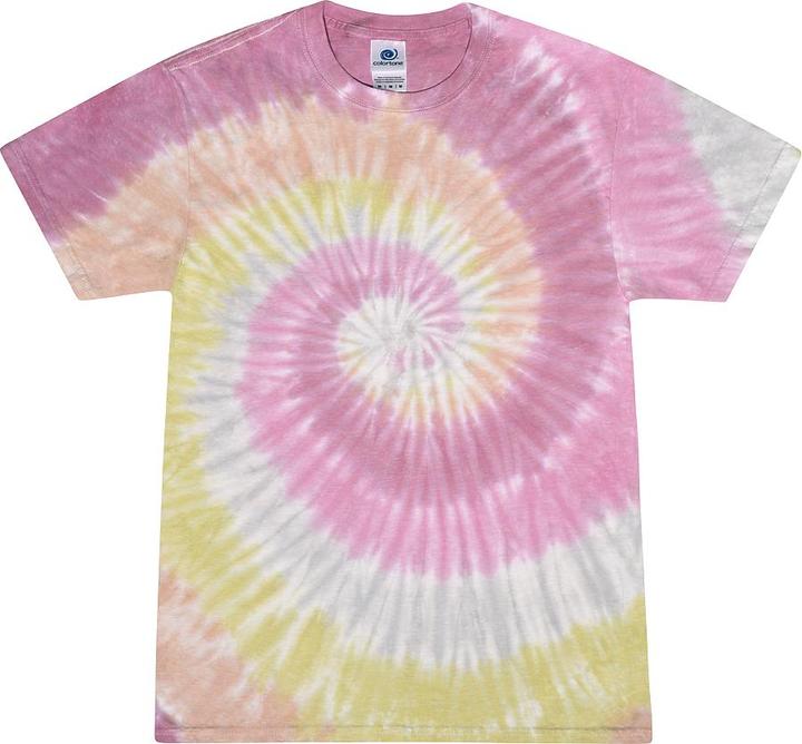 Colortone Kvinnor Batikdrucktshirt Farbenregenbogen