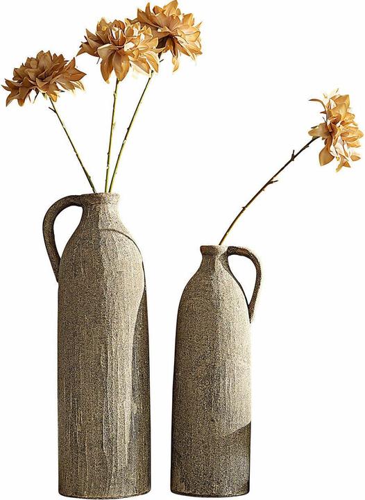 Loberon Vase 2er Set Kalidaan terrakotta (2 x, 50 x 15 cm)
