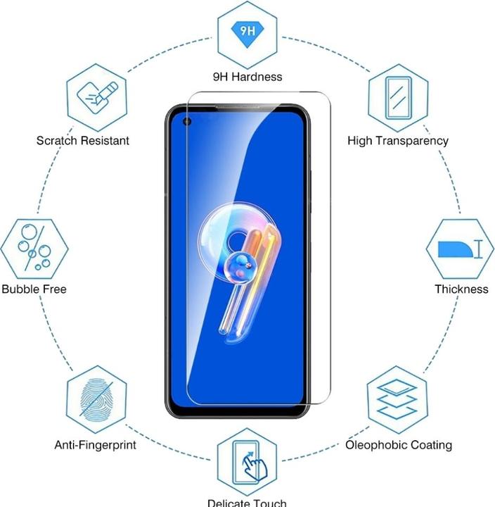 Produktbild Screenguard Asus Zenfone 9 Panzerglas Schutzfolie Case Friendly Design (1 Stück, Asus Zenfone 9)