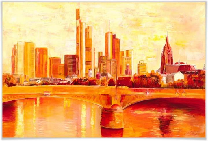 Produktbild Trenddeko Schüssler - Skyline Frankfurt (60 x 40 cm)