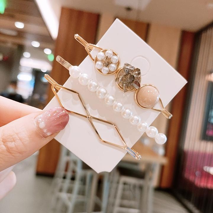 Immagine prodotto Activity Board 3 Stück Haarspangen-Set mit Perlen und Strasssteinen, stilvolle Bügel-Bobby-Pins- Elegante (3 pz.)