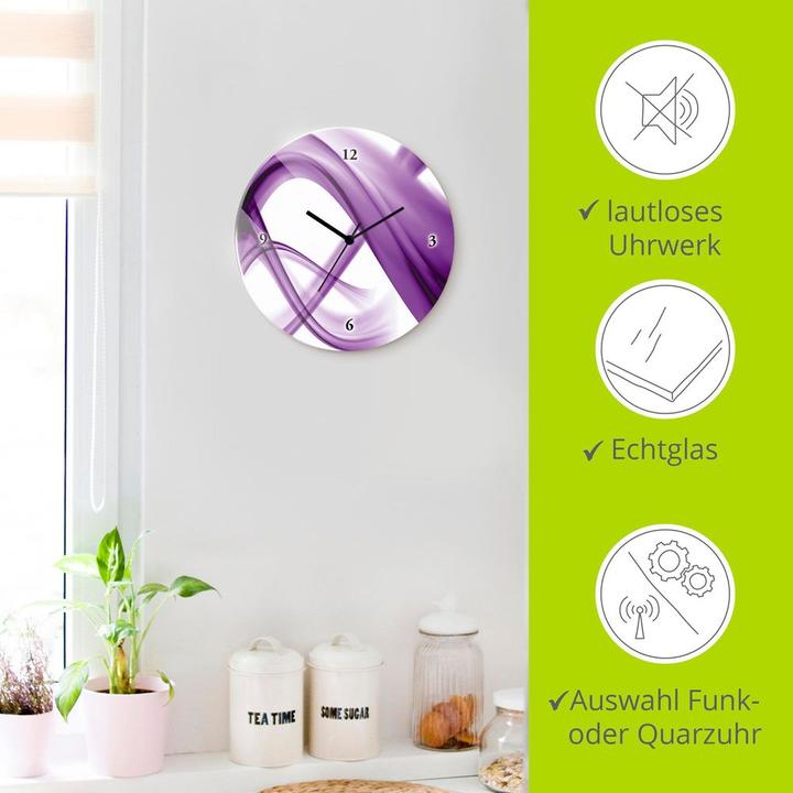 Immagine prodotto Artland Orologio da parete composizione astratta (viola) (30 cm)