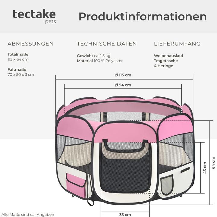 Image du produit tectake Parc à Chiots Chiens