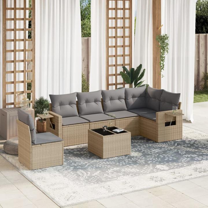Immagine prodotto VidaXL Mobili da giardino Set di divani Set da giardino 7 pezzi Beige
