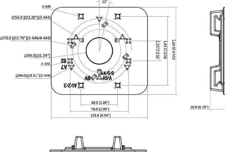 Immagine prodotto Dahua PFA152-E-B Attacco a palo, nero (Kit di montaggio)