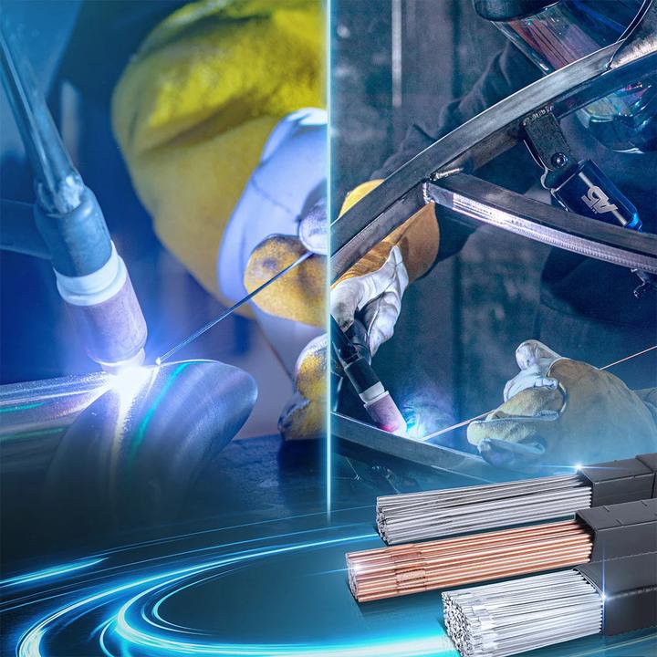 Actual product image Stahlwerk Welding rod set ER70S-G3, ER307Si & ER4043Si5 2.5/2.4 x 500 mm 1kg each