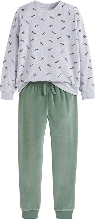 La Redoute Collections Samt-Pyjama Flugzeuge und Autos
