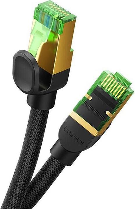 Image du produit Baseus Câble réseau tressé cat.8 Ethernet RJ45, 40Gbps, 15m (noir) (UTP, CAT8.1, 15 m)