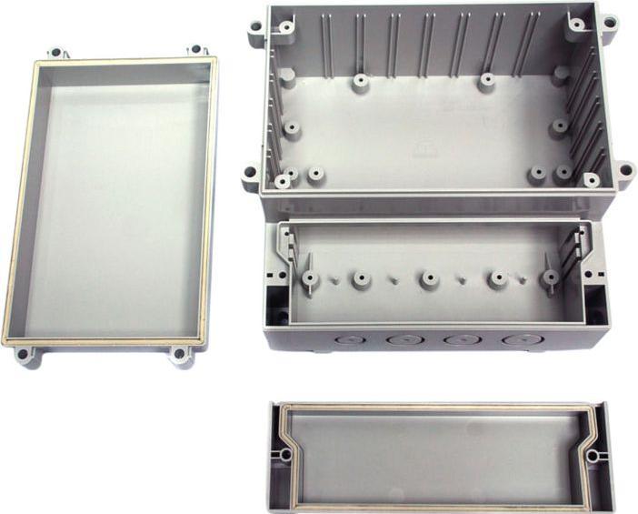 Image du produit RND Components Boîtier PCB pour montage sur rail DIN 296x158x281mm Gris ABS IP65 (Boîtier)