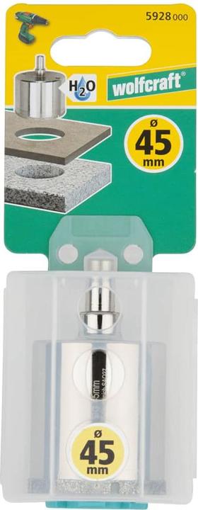 Actual product image wolfcraft wolfcraft 1 Diamantbestr. Bohrkrone m.Schaft ø45mm (45 millimetres)