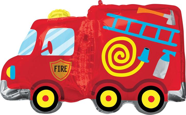 Amscan Folienballon Feuerwehrauto (1 x)