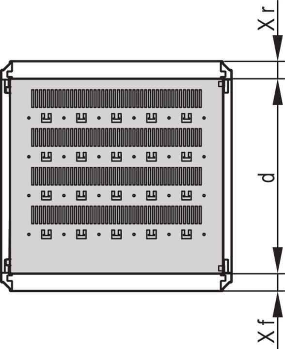 Image du produit Schroff Étagère de bâti fixe - FACHBODEN STAT.600B1100T 7035