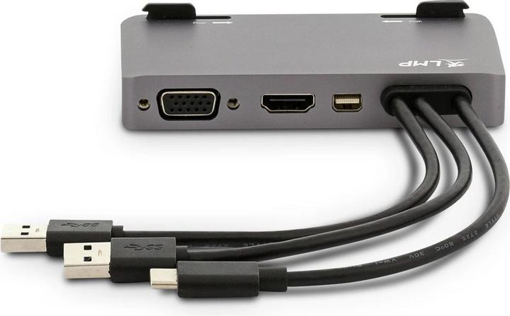 Produktbild LMP Attach Dock Pro 10 Port SG,Mini-DP,HDMI (USB-C, 7 Ports)