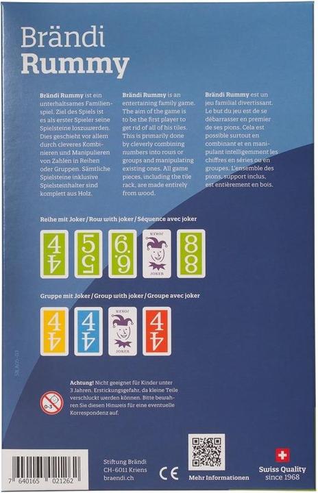 Actual product image Brändi Rummy (German, French, Italian)