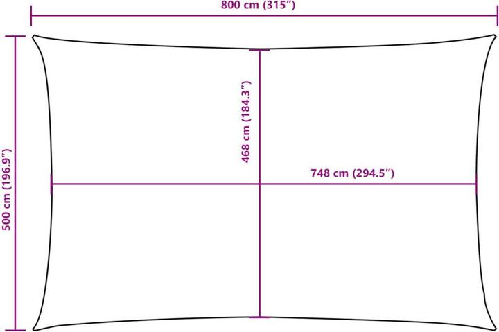 Image du produit VidaXL Voile d'ombrage (500 x 800 cm)