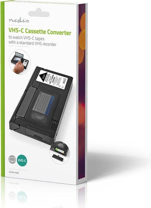Image du produit Nedis Convertisseur VHS : VHS-C en VHS Plug and Play Noir