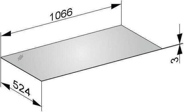 Actual product image Keuco Cover plate EDITION 11 Crist.Gl 1066x3x524mm cash sat