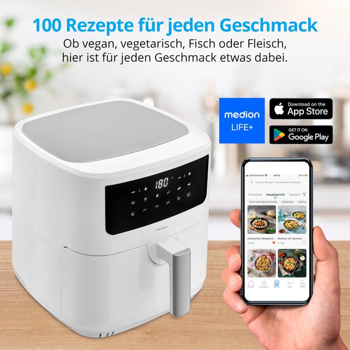 Produktbild Medion MD 11750 Life P10 XL Duo-Heissluftfritteuse 6,8 l, weiss