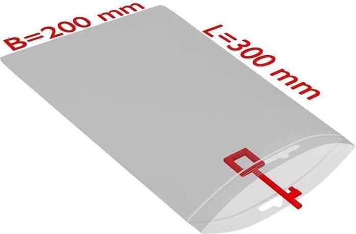 Produktbild Transpak Druckverschlussbeutel m.Eurolochung Masse 200x300mm Stärke 50µ PE transparent (1 Stück)