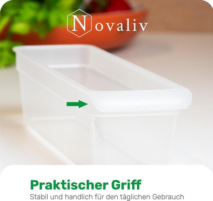 Produktbild Novaliv 12x Kühlschrank Organizer 30,5 x 7,5 x 16 cm BPA-frei Ordnung Made in Germany