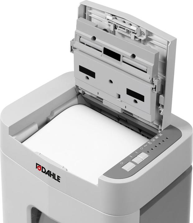 Produktbild Dahle ShredMATIC 150 Aktenvernichter mit Partikelschnitt P-4, 4 x 12 mm, bis 150 Blatt, lichtgrau (Partikelschnitt)