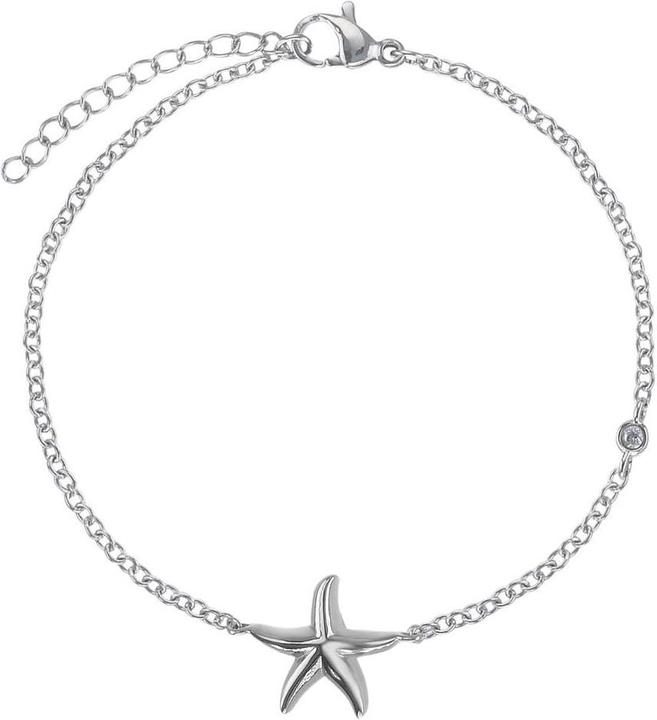 Bijouteria Armband (21 cm, Edelstahl, Kristall)