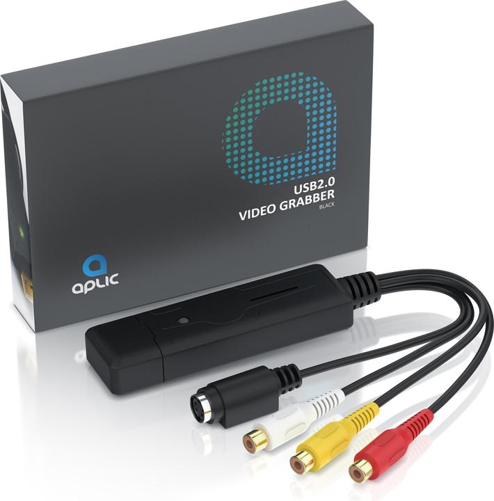 Produktbild Aplic USB Audio Video Grabber, Video Audio Wandler, Videoadapter zur Nachbearbeitung, VHS, für Windows 11 (USB 2.0, analoges Fernsehsignal)