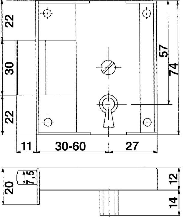 Produktbild Heusser Schrankschlösser 2407 (Profilzylinder)