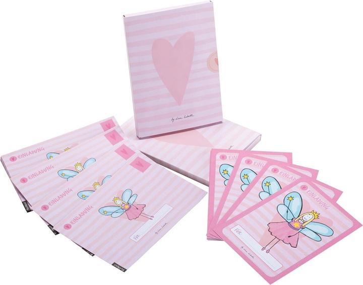 Image du produit 12 cartes d'invitation anniversaire fille (fées). Cartes d'invitation d'anniversaire pour enfants (A6, Quadrillé, Couverture rigide)