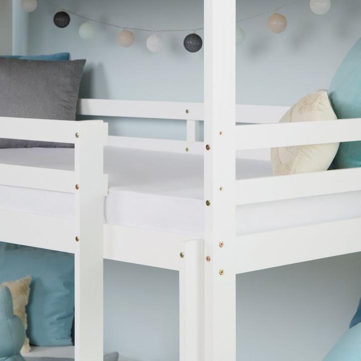Produktbild Homestyle4u Etagenbett mit Matratzen & Bettkasten Lattenrost Dreifachbett (90 x 200 cm)