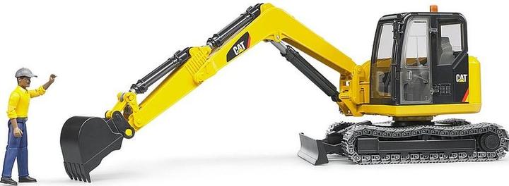 Produktbild Bruder Cat Minibagger mit Bauarbeiter
