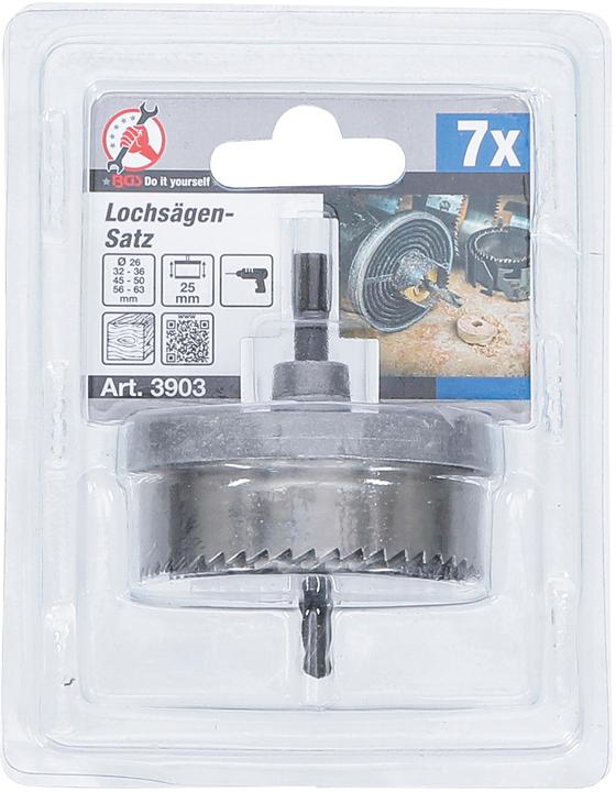 Productafbeelding BGS Gatenzaagset | Ø 26 - 63 mm | diepte 25 mm | 7 stuks. (26 mm)