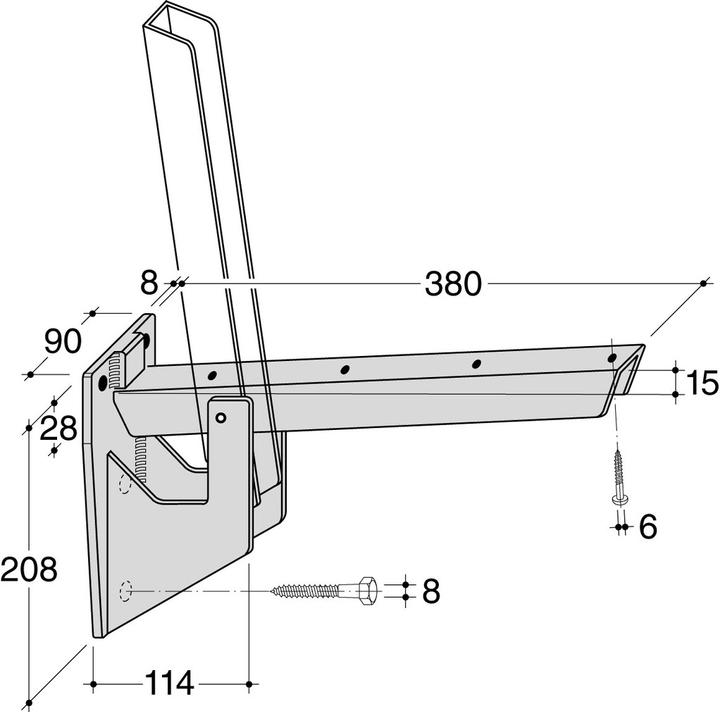 Actual product image Hebgo Self-folding bench seat console