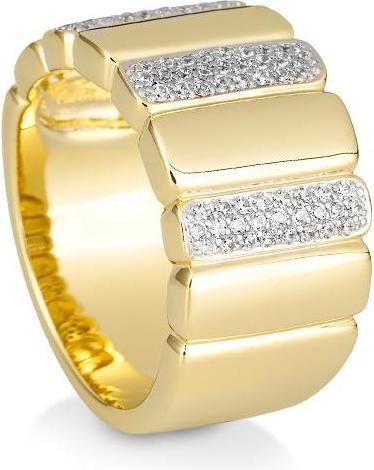 Breuning RING - BRILL. 0,413 Ct. H/si (52, 585/14 K Gold)