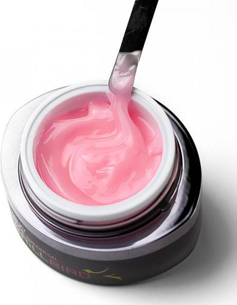 BrillBird Milky Rose Builder Gel 50ml (Milchig pinke Farbe, Gel-Effekt Nagellack)