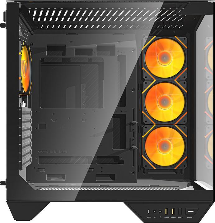 Actual product image Darkflash Tech Darkflash DY470 computer case (black) + 4 fans + GPU bracket (ATX)