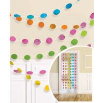Produktbild Amscan 6 Deko-Hänger Glitzer mehrfarbig Folie 213 cm